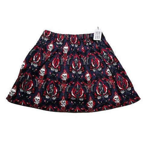 "Voodoo Skulls" A-Line Skirt