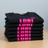 Lori - Black Logo T-Shirt w/ Pink