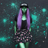 "Glitter Skulls" A-Line Skirt