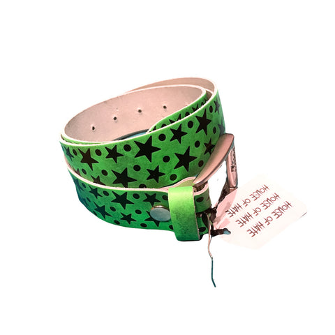 "Neon Stars" Real Leather Belt