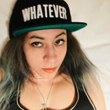 Embroidered 'Whatever' Black Snapback