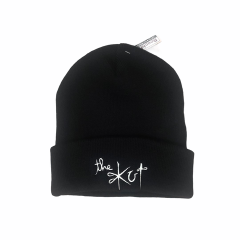 The Kut Black Embroidered Logo Beanie