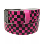 "Neon Chequed" Real Leather Belt